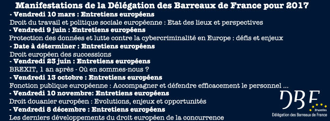Manifestations pour 2017 / A noter dans vos agendas