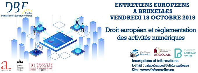 Droit européen et règlementation des activités numériques / Bruxelles
