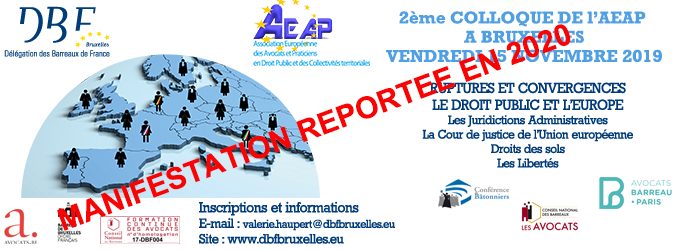 2ème Colloque de l’AEAP – Ruptures et convergences – Le droit public et l’Europe / Bruxelles